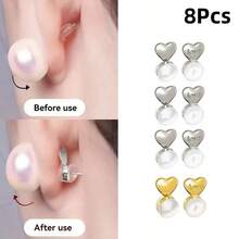 4/8 Sets Silicone Ear Plug Support, Auxiliary Earring Back Holder Accessories - Multicolor - View 16