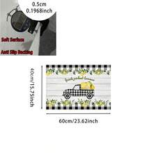 1 件家居装饰，TPR 背衬仿羊羔绒垫，汽车，向日葵，仙人掌，餐具图案；适用于入口、门廊、室内 - 柔软、耐用、可机洗的地板覆盖物，适用于客厅、浴室、卧室、游戏室、洗衣房、宿舍装饰 - 彩色 - 查看 21