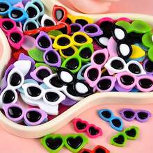 10/30pcs Assorted Color Cartoon Eye Resin Craft Decor Accessories For DIY Phone Case, Hair Clips, Fridge Magnets, Earrings, Pendant - Mixed Colors - View 16