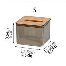 1 pieza Caja de servilletas de papel de color té, estilo nórdico minimalista creativo, porta servilletas para sala de estar doméstica, soporte de servilletas para mesa - Marrón - Ver 5
