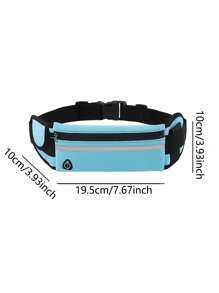 1 Stück Sports Laufhüfttasche, Sports Laufgürtel mit Reißverschluss, hochelastischer Nylon-Hüfttasche, Unifarben, multifunktionale Fitnesszubehör, wasserdicht mit Handyfach für Herren und Damen, Radfahren, Wandern, Outdoor-Aktivitäten