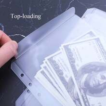 6/12/24 包 PVC 活页夹口袋 A6 A5 尺寸 6 孔防水活页夹袋文件夹，透明信封，适用于 6 孔笔记本活页夹、文件、账单现金卡