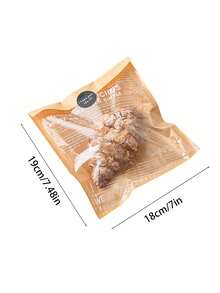 50pcs Bundle Brown Paper Bags For Baking Bread, Breakfast Loaf, Sliced Toast Packaging, Transparent For Sandwich, Pineapple And European-Style Bread, Biscuit Self-Sealing Bag, Food Packaging Bag, Packaging Bag - Multicolor - View 14