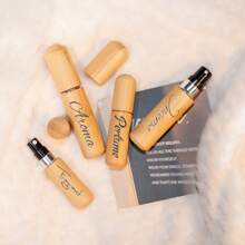 Customized 5ml And 8ml Perfume Atomizer Bottles With Bamboo Shell, Small Refillable Spray Bottles, Single Pack, Suitable For Travel, Living Room, Bedroom, Bathroom Home Decor, Mother's Day, Christmas, Valentine's Day Gifts, Portable Refillable Perfume Bottles, Wedding, Party, Birthday, Father's Day, Mother's Day, Friends, New Year, Accessories, Fun Gifts, Party, Birthday