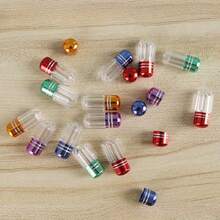 10pcs Mini Pill Case Powder Bottle Jewelry Container Clear Container Storage Jars Empty Medicine Pill Fake Capsule Container Transparent Container Sealed Jar Solid Capsule Bottles - Multicolor - View 9