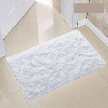 1 件，柔软的卧室地毯，蓬松，防滑毛绒毛绒柔软毛绒床边地毯，扎染客厅地毯，适合女孩儿童婴儿青少年宿舍家居装饰，卧室客厅育儿室地毯房间装饰 - 白色 - 查看 17