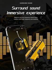 TRANSFORMERS Transformers TF-T01 Bluetooth Ohrhörer, kabellose Ohrhörer mit Halbinnenohrtechnik, Berührungssteuerung für Lautstärke, geringe Latenz, Mikrofon, Musik, Gaming, passive Geräuschunterdrückung