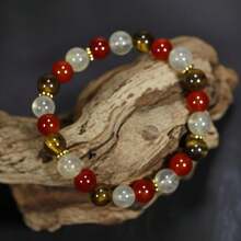 Stone Bracelet For Women Tiger Eye Stone Red Agate Citrine Bracelet For Women November Birthstone Jewelry Fengshui Music Festivals Term Begins Meditation Money Luky Bracelet Teacher Valentine's Day Mimi Gifts Bracelet
