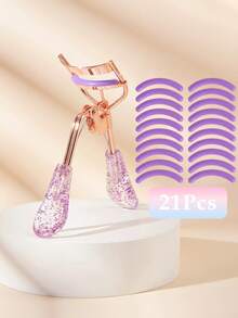 11件套，包含1个玫瑰金闪亮手柄睫毛夹和10个替换垫，专业美妆及家用美容工具，睫毛夹，睫毛夹替换垫，睫毛工具，化妆，价格实惠，房间装饰，梳妆台，旅行，卧室，化妆配件，睫毛夹，价格实惠，圣诞礼物，化妆品，化妆工具，便宜好物，礼物，女士礼物，圣诞礼物 - 淡紫色 - 查看 8