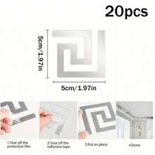 10/20 件，5 厘米/10 厘米，自粘镜面贴纸套装，方便用于家庭、房间的艺术墙面装饰，可移除和重新粘贴，适用于办公室、客厅、浴室、厨房、卧室 DIY 装饰镜面墙贴墙艺术卧室装饰客厅墙纸墙贴派对装饰客厅装饰办公室装饰物品个性化贴纸墙镜房间镜子家居装饰浴室装饰 - 彩色 - 查看 16