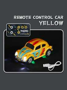 Voiture radiocommandée rétro en alliage, voiture radiocommandée miniature, avec vitesse réglable et télécommande via smartphone, avec éclairage LED, modèle rétro 2,4 GHz, voiture miniature à l'échelle 1:64, facile à transporter, convient aux garçons et filles de 6 ans et plus, jouet idéal comme cadeau pour enfants.