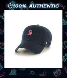 Boston Red Sox Navy Blue Fitted Baseball Cap - Adjustable Cotton Hat For Men, Embroidered Logo, Sports Fan Accessories - Navy - 查看 1