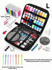 1 Stück Mini Ganzjahresstoff Reparaturset, Reise Nähset mit Nadeln, Fäden, Scheren, gemischte Farben Basic Nähzubehör für schnelle Reparaturen