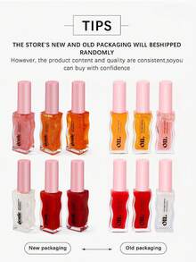 PAORPEVM 1/2PCS 8ml水果蜂蜜精华唇油持久保湿淡化唇纹唇彩透明珠光唇釉两种包装样式随机发货不影响使用送妈妈的礼物 - 彩色 - 查看 11