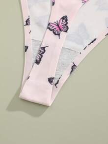 9pcs/Set Women's Solid Color Simple Comfortable Low Waist G-String Panties, Thin Waistband Sexy Seamless Bikini Briefs - Multicolor - View 5