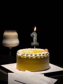 1 件黑色主题彩色闪光编号蜡烛适合生日庆祝、节日派对和庆祝活动。 - 黑色 - 查看 6