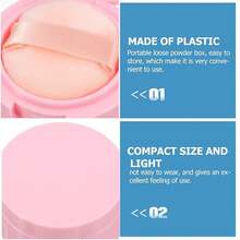 1/3pcs 3/5g Mini Portable Loose Powder Compact With Puff & Sifter, Travel Makeup Refillable Powder Case (Sold Individually)