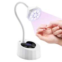 UV LED Nail Lamp Auto Sensor With 3 Timers,Cordless UV Light For Gel Nail Polish,Rechargeable Flash Cure Lamp,Quick Cure Gooseneck UV Lamp For Extension Acrylic Nail Tips Salon Home DIY