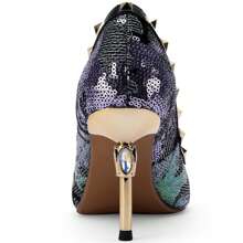 TDD Floral High Heels For Women Stiletto Pointed Toe Pumps Closed Toe Dressy Comfortable Sexy Elegantes Wedding Slip On Formal Prom Sparkly 3 Inch Pump