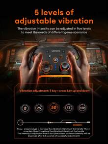 Lenovo 联想 S03 无线蓝牙游戏控制器，电池寿命长，双霍尔触发器，APP 可自定义，RGB 照明，运动感应，多级振动，精确操纵杆，兼容 Switch、PC、手机、Steam - 彩色 - 查看 8