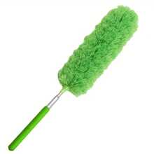 1pc Microfiber Dusting Brush - Non-Feather, Non-Scratch Bendable Head, Stainless Steel Telescopic Handle, Extendable Long Reach - Washable For Ceiling, Fan, Furniture - Ideal For All-Room Cleaning - Perfect Gift For Housewarming & Cleaning Enthusiasts