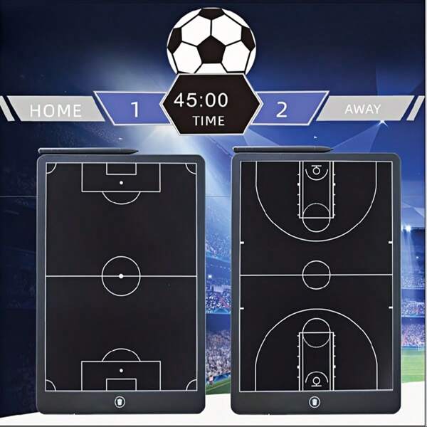 RSP Pizarra táctica LCD de 16 pulgadas, diseñada para baloncesto y fútbol | Borrado de pantalla táctil con un solo toque | Carcasa impermeable | Funciona con batería de moneda | Hecha de material ABS duradero | Ideal para sesiones de entrenamiento, competiciones y actividades al aire libre
