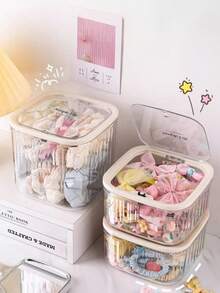 1pc Nursery Bedroom Storage Box, Multipurpose Baby Room Storage Container For Small Items - Multicolor - View 1