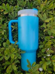 Double-Walled Vacuum Stainless Steel Insulated Cup, A 40-Ounce High-Quality Drinkware. It Is A Portable Insulated Cup, Travel Mug And Iced Coffee Cup. Suitable For Outdoor Camping, Hiking And Road Trips. It Is The Perfect Gift For Mother's Day, Birthdays And Anniversaries-Blue - 藍色 - 查看 6