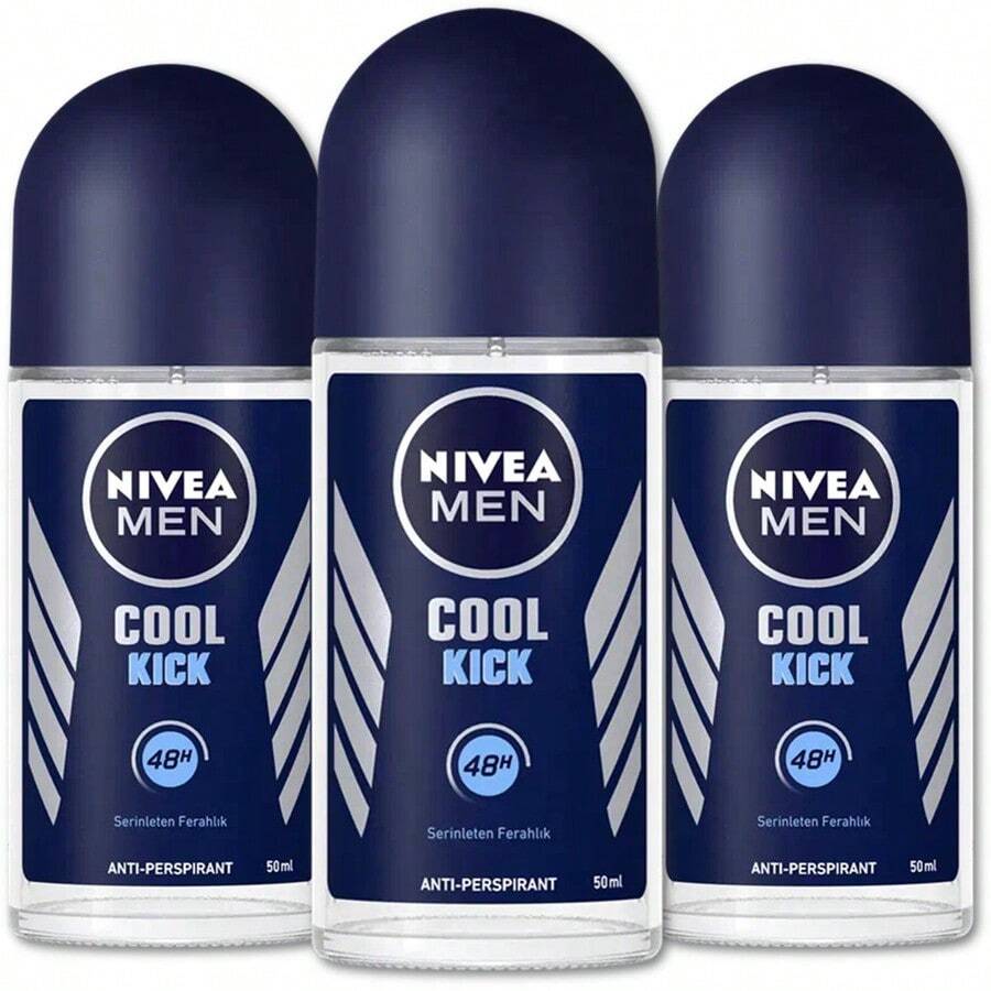 Nivea For Men Cool Kick Anti-Transpirant Deodorant ROLL-ON, 50 ML / 1.7 OZ (PACK OF 3) - Multicolor - View 1