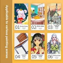 Conjunto de canetas marcadoras de ponta dupla com 204 cores, ponta chanfrada e marcadores de esboço de linha fina para livros de colorir para adultos, materiais de pintura, desenho, mistura e esboço, artigos de papelaria para estudantes, materiais de aprendizagem e escritório, 12/24/30/36/40/48/60/80/100/120/168/204 cores disponíveis para a volta às aulas