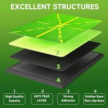 Pro-Grade Golf Swing Trainer Mat - Instant Shot Analysis For Indoor/Outdoor Practice - 綠色 - 查看 4