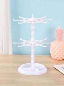 1pc Rotatable Keychain Display Holder, Small Accessories Organizer Rack, Adjustable Desktop Jewelry Storage Stand Back To School - Multicolor - View 11