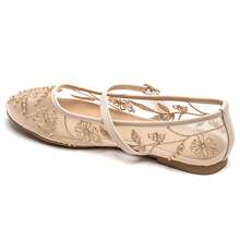 Women's Buckle Design Casual Versatile Flat Shoes - Nude - View 6