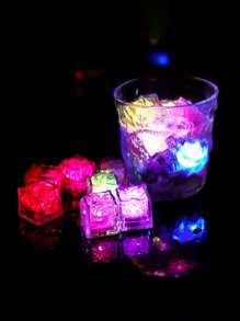 12PCS Multi Colored LED Luminous Ice Cubes, Reusable And Waterproof, Flashing Luminous Ice Cubes, Suitable For Gatherings, Weddings, Bars, Clubs, Home Decoration, Parties, Halloween