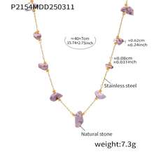 1pc MiDuoDuo Summer Asymmetrical Natural Stone Necklace, Women Beach Vacation Accessory - Natural Stone Necklace - View 14