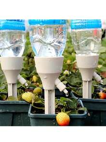 5pcs Plant Self-Watering Spike Set, Automatic Drip Irrigation Kits With Adjustable Flow, Plastic Watering Devices For Indoor & Garden Plants, No Battery Required, Fits Standard European & American Threaded Bottles - Multicolor - View 6