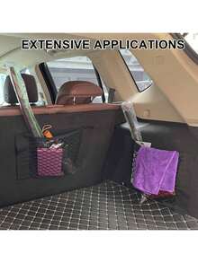 1pc Storage Net Bag Organizer, For Kitchen Cabinet Door Trash/Plastic Bag Storage, Self-Adhesive Grocery Bag Holder, Mesh Trash Bag Dispenser, Reusable Bag With Sticker, Universal Cargo Net, RV/Car Trunk, Home & Kitchen, (Random Color/Style) - Multicolor - View 8