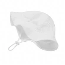 Baby Boy Girl Cotton Sun Hat Summer Bucket Hat Infant Wide Brim Fisherman Hat With Chin Strap - trắng - Xem 6