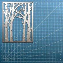1 Stück Birkenbaumschneidform aus Metall Prägung für DIY Scrapbooking dekorative Bastelprojekte Schneidvorlage