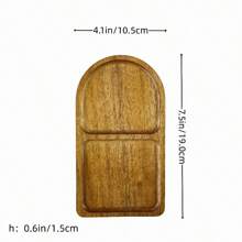 11.4-Inch Rosewood Multipurpose Serving Tray, Breakfast Platter, Snack Plate, Cake Stand, Decorative Platter, Divided Appetizer, Dipping Sauce, Nuts, Dried Fruits, Kitchen Counter, Bathroom Decor, Dessert Display, Suitable For Weddings, Graduations, Birthdays, Parties, Halloween, Christmas