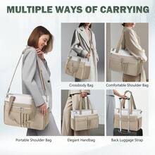 Teacher Tote Bag For Women 15.6 Inch Laptop Briefcase With Clutch Bag, Nurse Bags Professional Work Handbag For Office College Nursing, Large Utility Tote Messenger Shoulder Bag