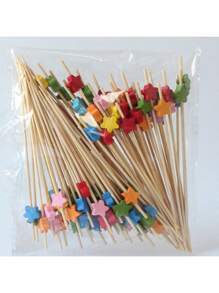 100 pezzi Stecchi per frutta a forma di cuore, Stuzzicadenti a forma di cuore, Spiedini per cocktail in bambù lunghi per decorazioni di festa di nascità, feste di compleanno, gender reveal, decorazioni per la casa, matrimoni, San Valentino, Festa della Mamma, laurea