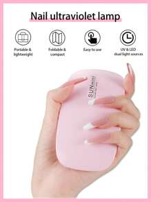 8pcs Nail Drill – Portable, Pink Mini Mouse Nail Lamp Nail Dryer Machine UV/LED Lamp Portable Micro USB Power Supply Cable Home Use Drying Lamp For Gel,7/1pc Professional Polisher Machine For Quality Home Manicure & Pedicure Electric Nail Drill Machine Set, Grinding Equipment Mill For Manicure Pedicure, Professional Strong Nail Polishing Tool SB-Powered LED Nail Lamp – Portable, Quick-Drying Manicure Tool For Professional Gel Polish