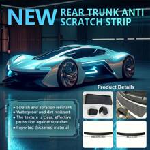 Automotive Accessories Rear Trunk Bumper Protector Strip, Guard Plate Protective Strip, Anti-Collision Anti-Scratch Rear Door Sill Rubber Trim