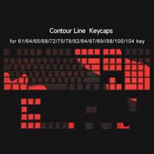 APAYADO Teclas Personalizadas em Material PBT com Impressão Lateral Translúcida e Gradiente, Altura OEM Adequada para Interruptores MX, Customização de Teclado Mecânico DIY (Teclado não Incluído)