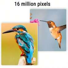 Digital Camera Photography, 2.4-Inch LCD Screen, 16x Digital Zoom 1080p Mini Camera Vlog Camera, Wide Angle Lens 4 AA Batteries Required (Not Included) - Black - View 5