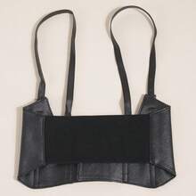 1pc Women Black Elastic Waist Design Shirt Dress Cool Girl Sense To Wear A Back With Waist Seal Suitable For Daily Holiday Use Women Corset Belt For Dress,Waist Trainer Waist-Shaping For Waist Slimming And Tummy Control - Black - View 5