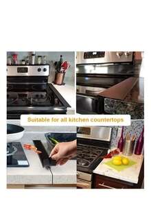 1PC/2PCS Sealing Strip Silicone High Temperature Resistant Kitchen Gap Strip, Anti-Oil Gas Stove Gap Soft Sealing Strip Silicone Gap Plug Kitchen Stove Countertop Gap Cover - Flexible Stove Space Filler - Multicolor - View 8