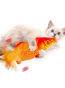 1 pieza Juguete eléctrico de pez flácido para gatos, práctico y multifuncional