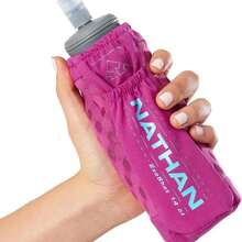 Nathan ExoDraw & ExoShot 2.0 Flask, Handheld Water Bottle For Marathons, Hiking, Ultra Running & Outdoor Activity - Magenta/Caribbean Blue - View 4